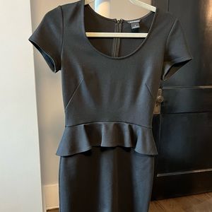 Club Monaco Peplum Black Mini Dress